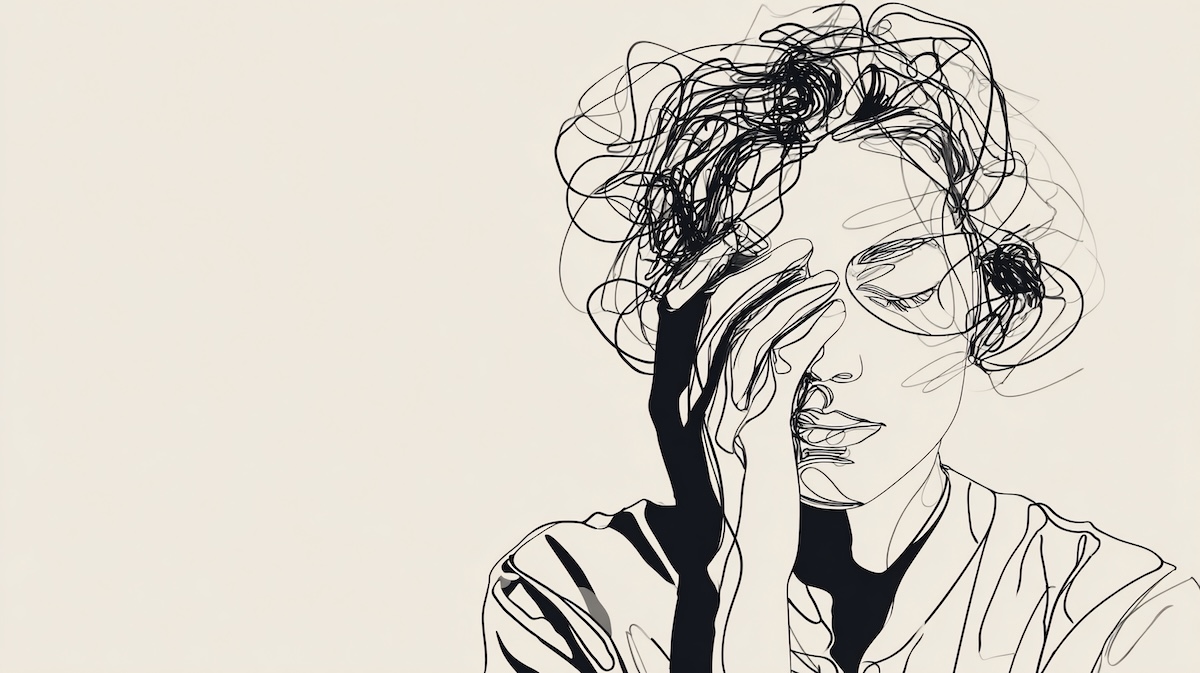 Woman with medication side effects