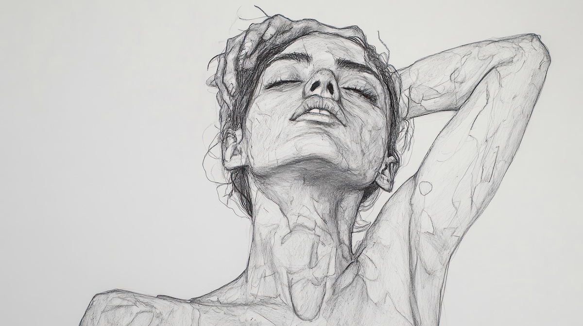 Sketch of woman with pain and stiffness