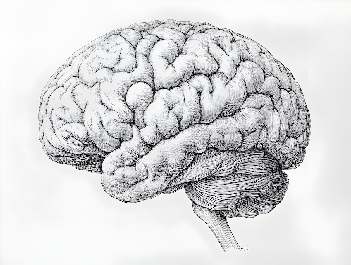 Sketch of a woman's central nervous system