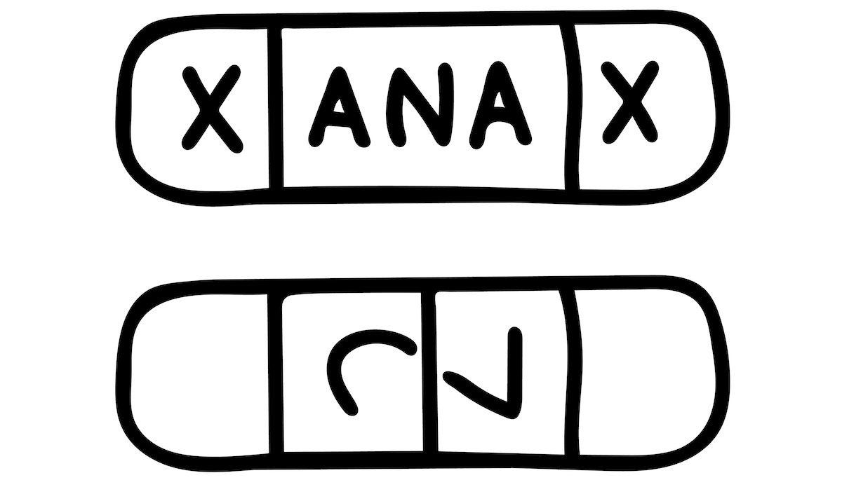 Illustration of a Xanax bar