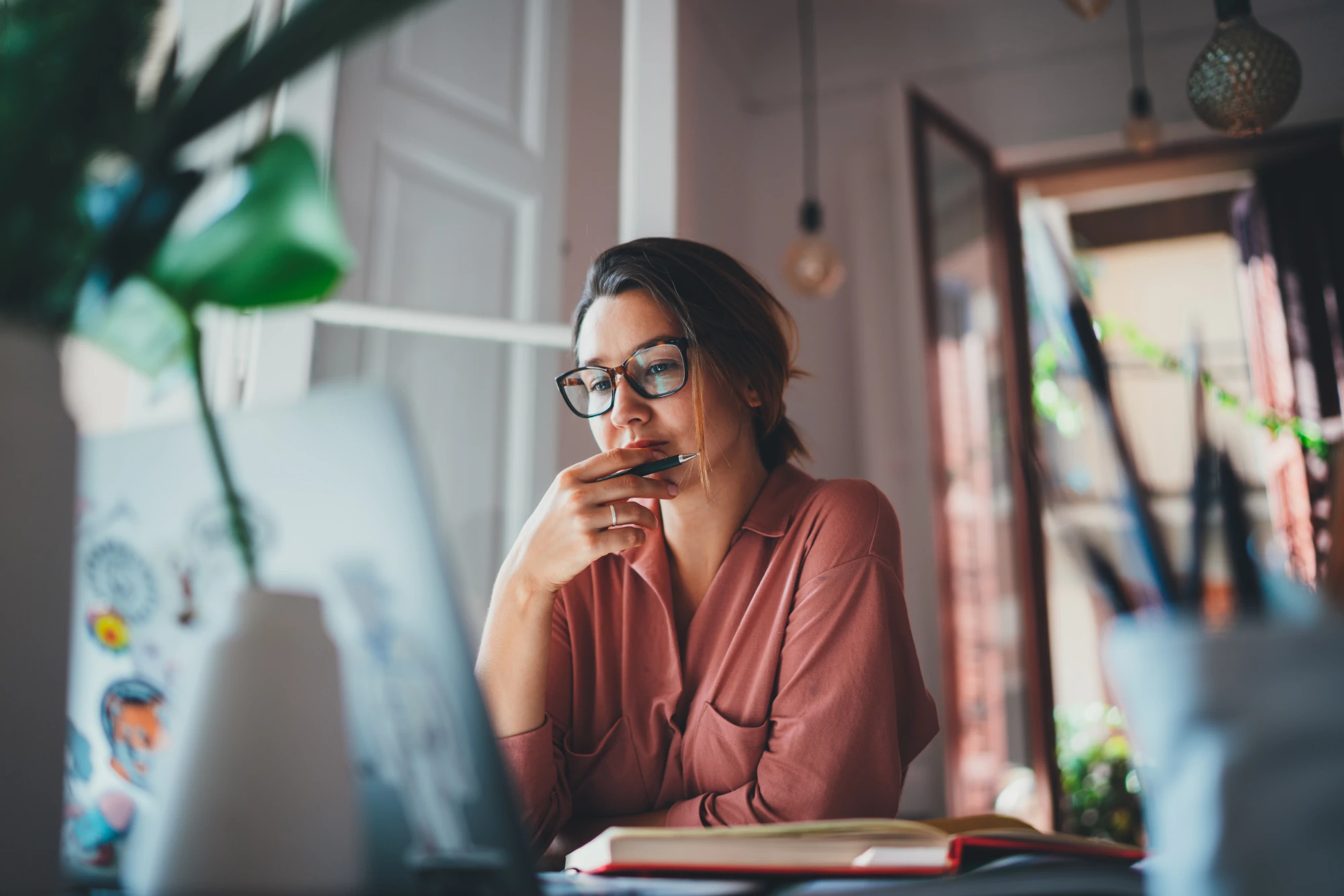 Woman resting at home after an EMDR therapy session