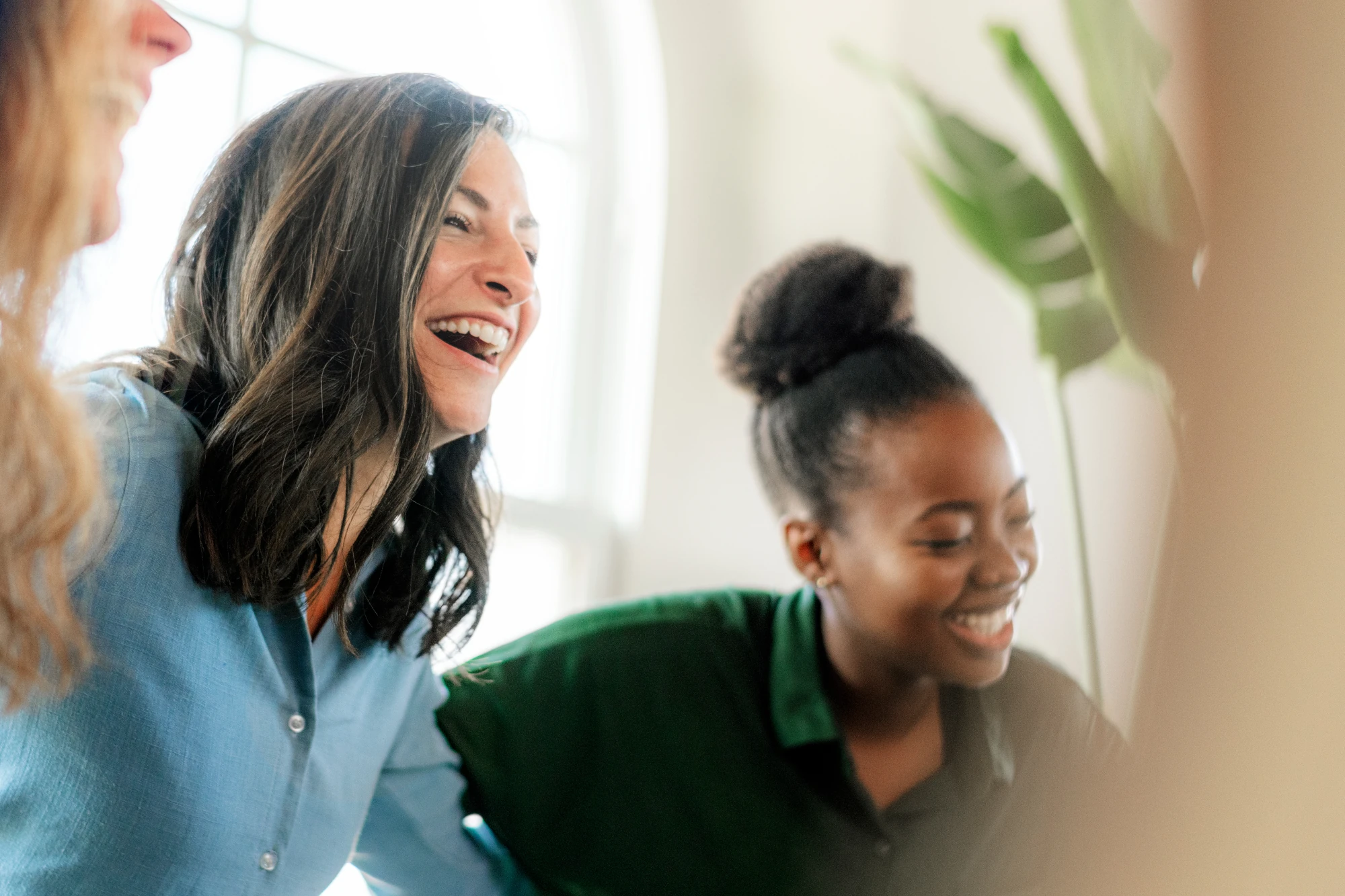 Women participating in a group therapy session during addiction treatment.